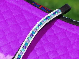 FSS Aquamarin blau violett lila Kristall SCHIMMER Bling U gebogene Form Stirnband 🙂 - Bild 1 von 1