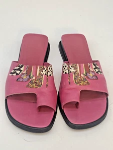 Jeon Damen-Sandalen rosa Zehensteg tragbar Kunst Größe 6,5 Medium hergestellt in Italien - Bild 1 von 8