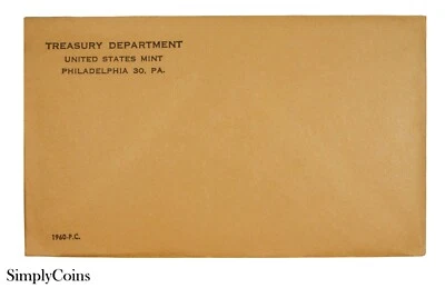 1960 Proof Set Silver Coins US Mint Coin Lot Original Envelope COA MQ - Image 1 of 4