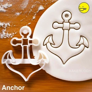 Nautical Anchor cookie cutter | baby shower yacht sailor wedding favors biscuit - Picture 1 of 6