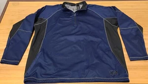 Harley Davidson 1/4 zip Fleece Pullover Men's 3XL Heather Blue Motorcycle L/S - Picture 1 of 11