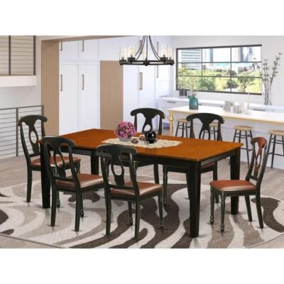 7  PC  Dining  set-Dining  Table  with  6  Wooden  Dining  Chairs - Image 1 of 4