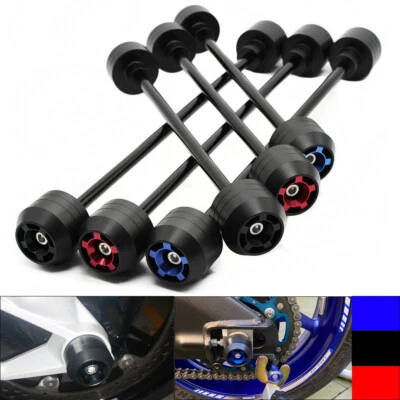 For YAMAHA YZF R1/S/M R6 Front & Rear Axle Crash Protector Wheel Fork Slider CNC - Image 1 of 4