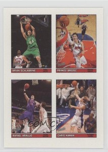 2005 Topps Bazooka 4-on-1 Stickers Brian Scalabrine Primoz Brezec Rafael Araujo