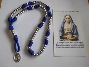 7 Seven Sorrows Chaplet Rosary Paracord Mater Dolorosa Ecce Homo Medal LOT - Picture 1 of 6