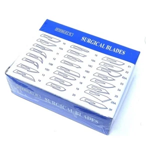 100 Scalpel Blades Surgical Dental ENT Instruments Hobby Crafts Dermaplaning #15 - Picture 1 of 6