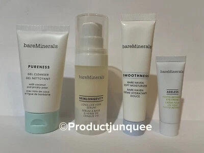 bareMinerals Lot Of 4 Pureness Cleanser Herb Serum Ageless Eye Cream Moisturizer - Image 1 of 4