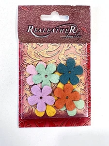 Joyería Realeather Gamuza Flores Brillos J7046-18 - 8 Piezas Cuero Artesanía NUEVO - Imagen 1 de 2