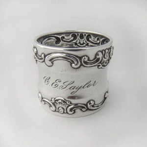 Gorham Strasbourg Napkin Ring Sterling Silver Inscribed - Picture 1 of 3