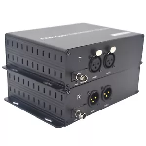 XLR Audio over FiberOptic Converter ST Multimodale Singlemode Qualità Professionale - Foto 1 di 17