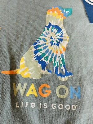 Camiseta trituradora manga corta Life is Good niños 2XL perro nueva con etiquetas Foto 1 de 4