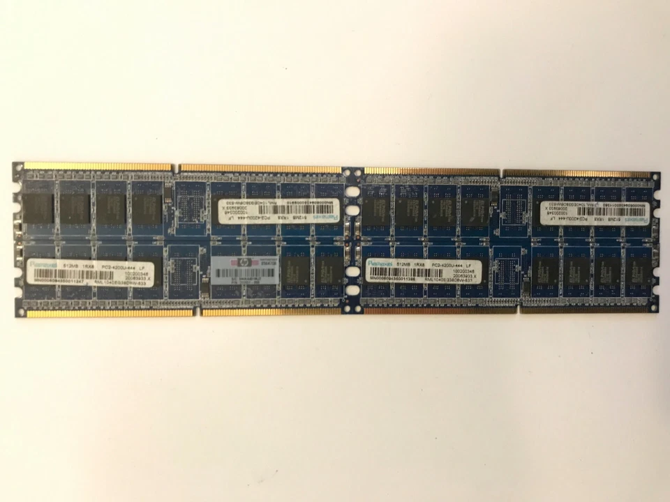 4 x Ramaxel RML1040EG38D6W-533 PC2-4200U-444 512MB Memory RAM - Image 1 of 3