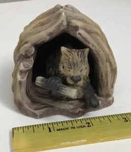 Woodland Surprises Beaver Franklin Mint Porzellan Jacqueline Smith handbemalt - Bild 1 von 7