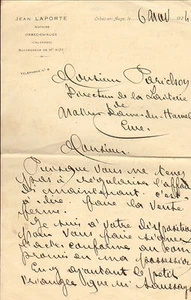 14 ORBEC-EN-AUGE COURRIER JEAN LAPORTE NOTAIRE 1924 - Picture 1 of 1