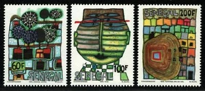 Senegal 1979 - Mi-Nr. 705-707 ** - MNH - Hundertwasser (III) - Picture 1 of 2