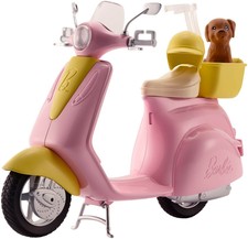 Barbie Scooter e Cagnolino, Bambola Non Inclusa, per Bambini 3 + Anni, FRP56