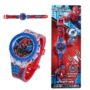 Reloj de pulsera digital Spiderman con luz flash LED para niños niñas dibujos animados - Imagen 1 de 6