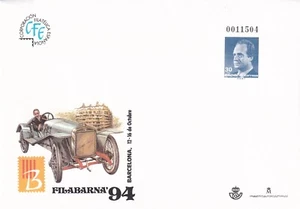 Spain 1994 Postal Stationery Edifil 23 Philatelic Exhibition Filabarna 94 Cars - Picture 1 of 1