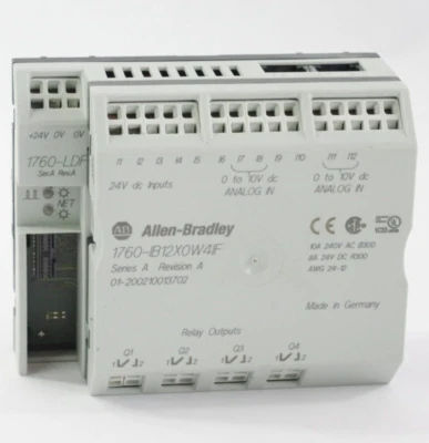 Allen Bradley 1760-IB12X0W4IF Ser A Rev A I/O Combination Module 1760-LDF No Box - Image 1 of 4
