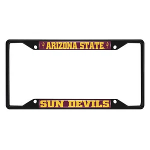 Fanmats NCAA Arizona State Sun Devils Black Metal License Plate Frame  - Picture 1 of 1