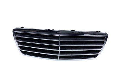 Front Grille Chrome Shell w/Black Insert for 2000-02 Benz W210 E320 E430 E55 AMG Foto 1 de 4