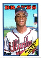 Albert Hall Topps 213 Atlanta Braves 1988 Baseball Card