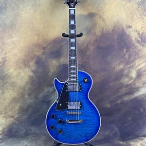 Stock 6-String Transparent Blue Left Handed Custom Electric Guitar Ships fromUSA - Picture 1 of 9