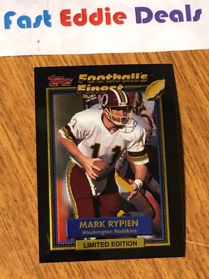 1992 TOPPS NFL FOOTBALL'S FINEST MARK RYPIEN INSERT CARD 25 OF 44 LIMITED ED - Image 1 of 2