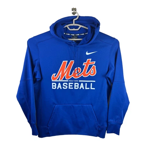 Nike Men's New York Mets Royal Blue Authentic Hoodie Size L Cover