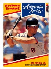 CAL RIPKEN JR 1992 Mootown Snackers Autograph Series #23