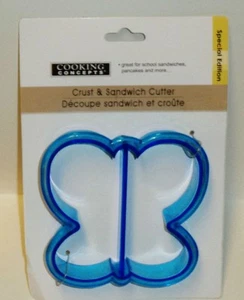 Cooking Concepts Crust Sandwich Cutter & Works On Pancakes Cutter BLUE BUTTERFLY - Picture 1 of 1