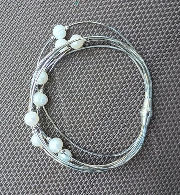 Pulsera Honora Multi-Hebra Perla Cultivada SS y Placa de Rodio Foto 1 de 4