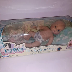 Muñeca Just Born Baby So Beautiful 1996 nueva en caja 17580 ojos azules - Imagen 1 de 8