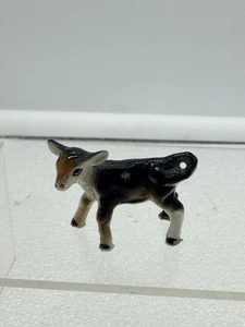 Vintage Bone China Miniature Cow Calf Figurine  - Picture 1 of 6