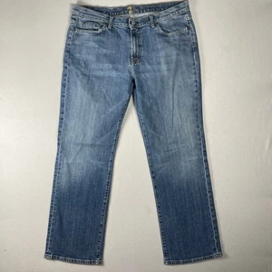 7 For All Mankind Jeans Men 38x31 Blue Bootcut Western Cowboy Y2K Denim USA Made - Picture 1 of 12