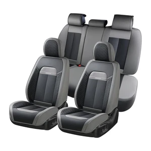 Juego completo de fundas de asiento de coche FLORICH 5 piezas, fundas de asiento de cuero transpirables impermeables - Imagen 1 de 8