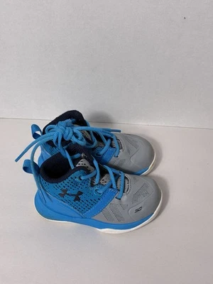 Under Armour Lace Up Sneakers Toddler Sz 4 Blue And Gray Comfort - Image 1 of 4