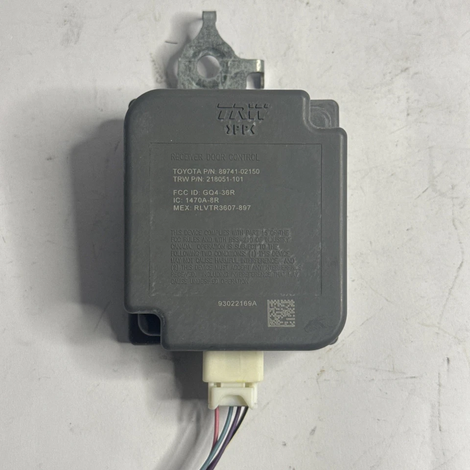 TOYOTA COROLLA 2009 MÓDULO RECEPTOR CONTROL PUERTA ENTRADA SIN LLAVE OEM Foto 1 de 4