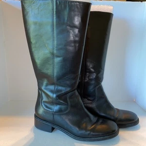 Stivali al ginocchio da equitazione LL Bean 0GCV204 in pelle nera da donna 10M - Foto 1 di 15