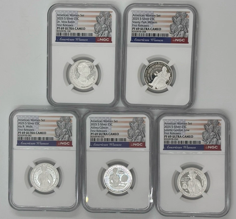 2025 S SILVER PROOF SET AMERICAN WOMEN PF 69 🔥FIRST RELEASES🔥FROM AWQ SET - Image 1 of 2