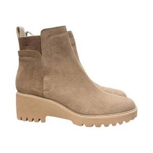 DOLCE VITAHaily Suede Pull-On Block Heel BootsChunky Chealsey Booties NWOT 10 - Picture 1 of 8