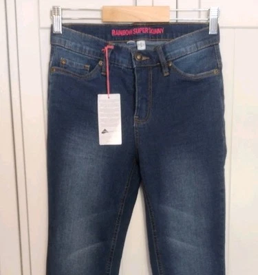 Ladies Skinny Jeans UK 8 Blue Rainbow Super Skinny - Image 1 of 4