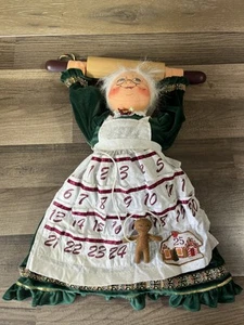 Annalee Puppe Frau Claus Wand Adventskalender Weihnachten Countdown Vintage 2003 Lebkuchen - Bild 1 von 9