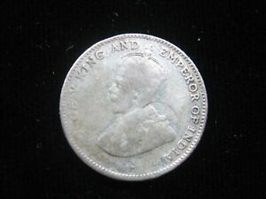 Straits Settlements 10 Cent 1919 Silver British KGV Malaysia Singapore 228# Coin