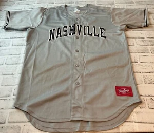 Nashville Sounds Baseball Jersey #9 Large Gray Rawlings VTG - Picture 1 of 6