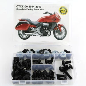 Fit For Honda CTX1300 2014-2019 2015 2016 2017 Fairing Bolt Fasteners Kit Black - Picture 1 of 11