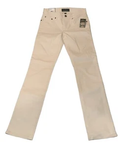 LRL Lauren Jeans Co. Ralph Lauren Slimming Modern Straight SZ 2 32 L Cream NWT - Picture 1 of 9
