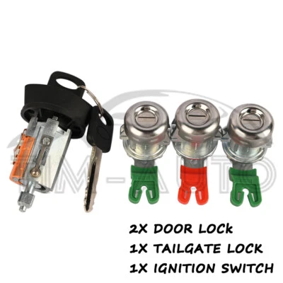 Ignition Switch Door & Tailgate Lock Cylinder For 98-07 F250 F350 SUPER DUTY - Image 1 of 4