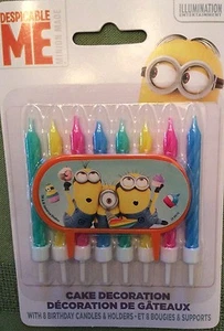 Despicable Me Minions Party Supplies-Cake Decoration w/ Candles - Picture 1 of 1