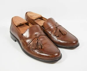 Mocasines Horner Johnston & Murphy 15-1346 de cuero marrón con árbol de zapatos talla 9,5 M - Imagen 1 de 10
